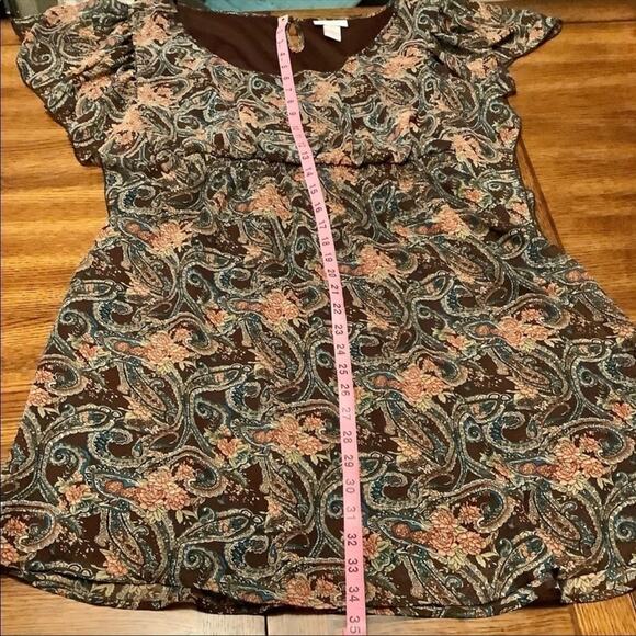 Loop 18 Vintage PAISLEY Flutter Sleeve Baby Doll Dress Size 9/11 - Picture 5 of 6